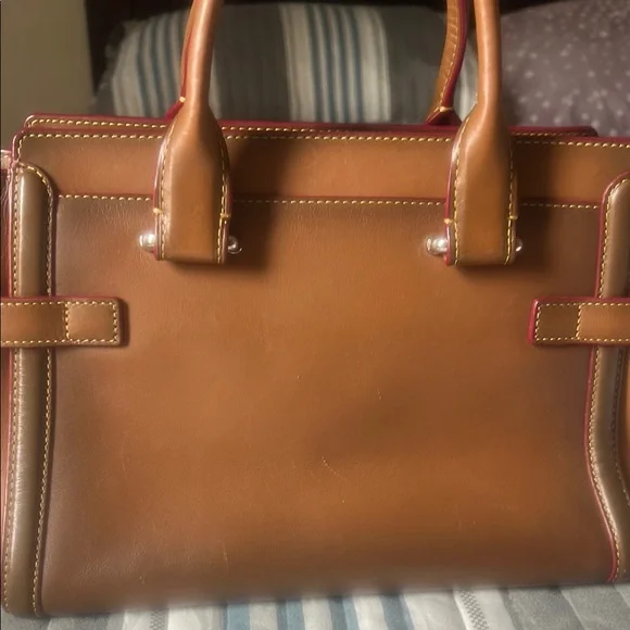 Coach Tan Leather Satchel with Classic Design - Picture 7 of 8